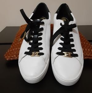 Michael Kors White Leather Tennis Shoes
